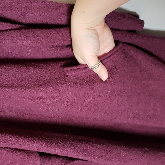 Barefoot dreams waterfall cardigan sweater, red/purple women's size L/XL - Picture 5 of 10